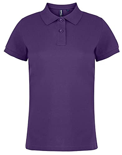 Asquith & Fox Women's Polo Shirt, Purple (Purple 000), 14 (Size:Large)