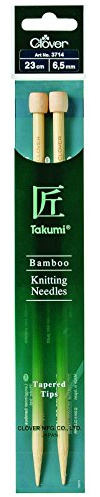 Clover Stricknadeln, einseitiger Takumi-Bambus, 23 cm, 6.5mm