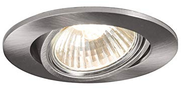 Qazqa - Modern Kippbarer Einbauspot aus Aluminium - Cisco I Wohnzimmer I Schlafzimmer - Rund - LED geeignet GU10
