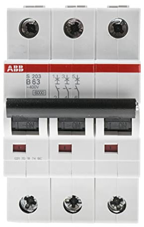 ABB S203 B63 Automatikschalter 6KA 3P, weiß