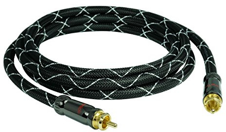 SunshineTronic 3m BlackLine Digital Koaxial Audiokabel Subwoofer Kabel | 4-Fach-Abschirmung | 75 Ohm
