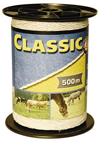 Classic Weidezaunlitze, 500m weiß, 6x 0,20 Niro