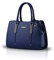 Nicole&Doris New Präge Mode Wilde Reisetaschen Mädchen-Schule-Taschen Rucksäcke PU-Leder-Handtasche blau