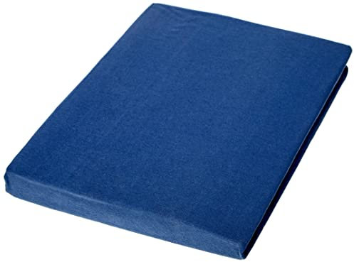 Fleuresse Jerseyspannlaken, marine, 90 x 220 - 100 x 220 cm