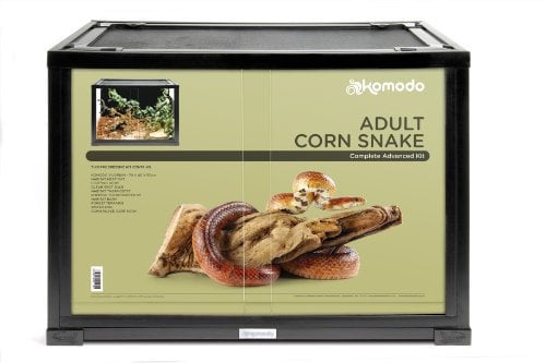 Komodo Adult Corn Snake Advanced Kit Essential Habitat Durable Safe Easy Maintenance Care Guide and Setup Beginner Reptile Starter Pack