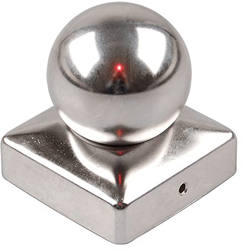 Baumarktplus Pfostenkappe Edelstahl 71 mm Kugel Abdeckkappe für Pfosten 7 x 7 cm