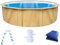 Habitat et Jardin Piscina de Acero Redonda imitación Madera - Ø 4.95 x 1.22 m