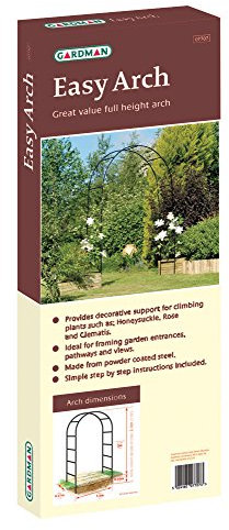 Gardman Easy Garden Arch - 2.40m H x 1.4W x 0.37m D (Built Dimensions)
