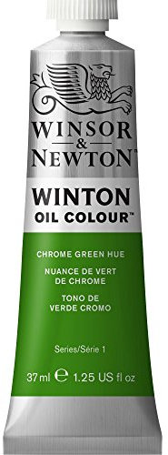 Winsor & Newton 1414145 Winton, feine hochwertige Ölfarbe - 37ml Tube mit gleichmäßiger Konsistenz, Lichtbeständig, hohe Deckkraft, Reich an Farbpigmenten - Chrom Grün Farbton