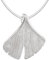 Vinani Damen Kette mit Anhänger - Gingko Blatt Anhänger - mattiert Schlangenkette aus 925 Sterling Silber für Frauen - Kette aus Italien - Charms AGK45