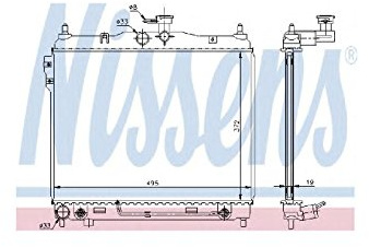 Nissens 67496 Radiator, engine cooling