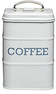 KitchenCraft Living Nostalgia Coffee Storage Canister, 11 x 17 cm - French Grey