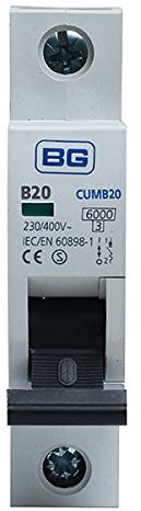 BG CUMB20 - British General 20A 20 A SP MCB Miniatures de disjoncteur