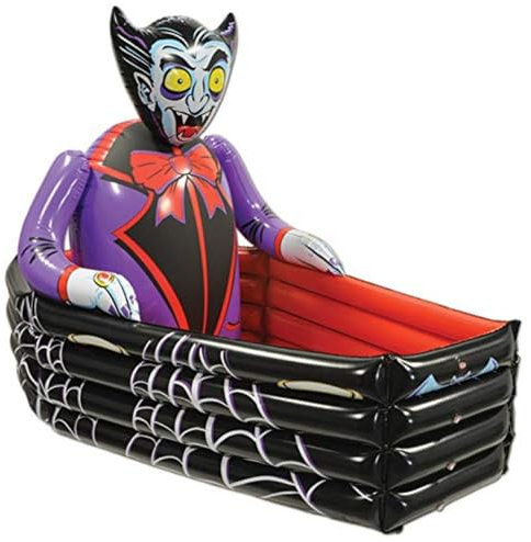 Beistle 00019 Inflatable Vampire & Coffin Cooler Halloween-Getränke-und Getränkehalter, Party-Dekoration Süßigkeiten, 48 Dosen à 340 ml, 90 x 76 cm, Plastic, Unzutreffend