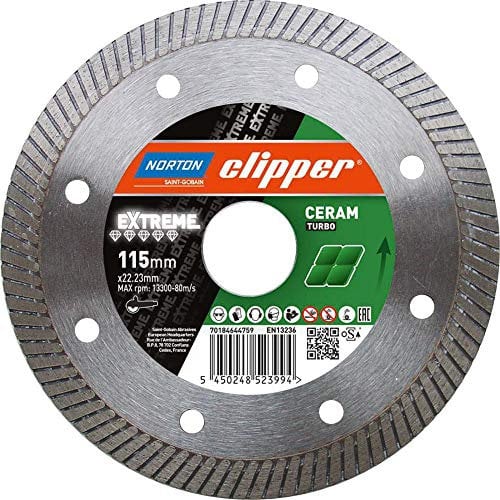 Norton Clipper 70184644760 SuperGresXT Evo Disques diamant 125 x 22,23 mm Gris/Argent