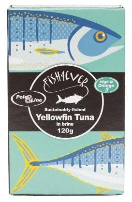 Fish 4 Ever Yellowfin Tuna in Brine, 120g