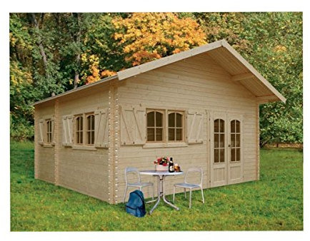 Solid Bois Abri de Jardin Maisonnette Chalet de Jardin Week End, Blanc