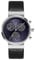 Jacob Jensen Damen Chrono Uhr J.J. 615 Dau Chrono 33 mm Schwarz Saphir Glas Lederarmband Schnalle