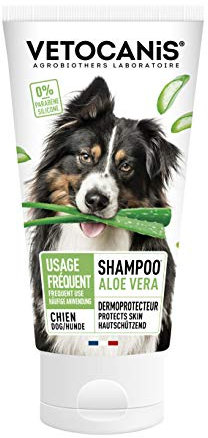 Vetocanis - Shampooing Dermoprotecteur pour Chien Usage Fréquent - Extrait d’Aloe Vera Hydratant - 0 pourcent Silicone 0 pourcent Parabène - Made in France - LAD, 300 ml (Lot de 1)