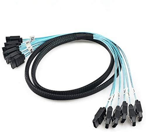 CableDeconn Alta Velocidad 6Gbps 6pcs/set Sata 6 SATA Cable Cable SAS para Servidor 1M