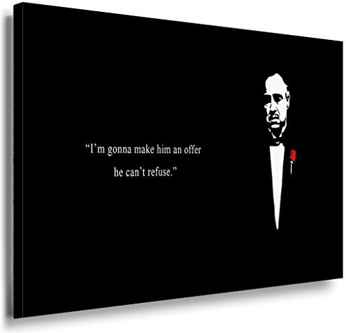 LaraArt Bilder Der Pate Ein Angebot.. Leinwandbild / LaraArt Bilder / SchwarzWeiß + Kunstdruck f14 Wandbild 80 x 60 cm