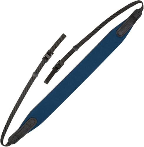 OP/TECH USA E-Z Comfort Neoprene Neck Strap - Lightweight, Padded, Adjustable Strap for DSLR, Mirrorless & Binoculars (Navy) - Made in USA