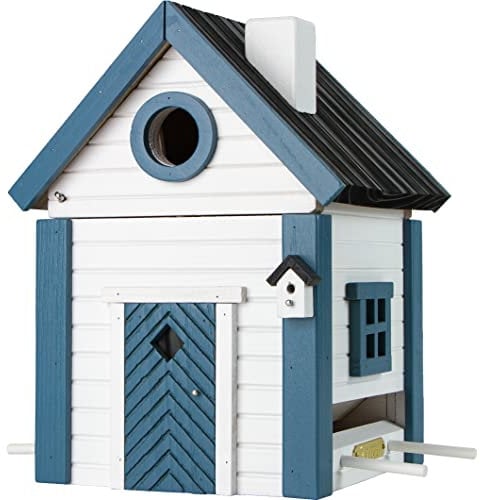 Wildlife Garden WG103 Multiholk Seeschuppen - Der Kombinierte Vogelfutterhaus und Nistkasten/Vogelhaus aus Holz
