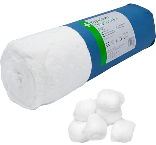 Safety First Aid HypaCover Cotton Wool Roll, 500g, Non-Sterile