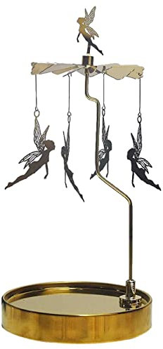 Luckxing Windlicht/Teelichtkarussel 1 Stück Rotierende Kerzenhalter Weihnachten Kerze Spinner Rentier Fee Schneeflocke Spinnen Teelichthalter Geschenke Für Urlaub Hochzeit Geburtstagsfeier Begünstigt