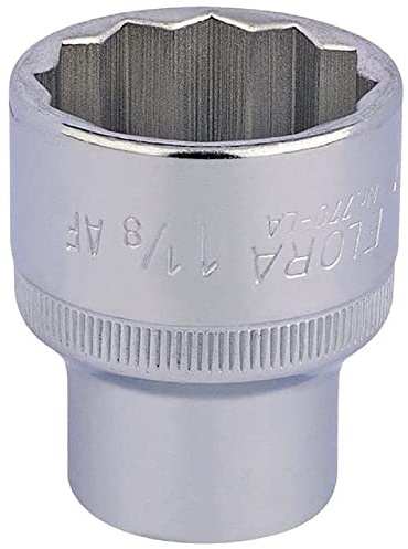 Draper 24492 Elora Bi-Hexagon Socket, 1/2 Square Drive, 1.1/8 AF, Blue