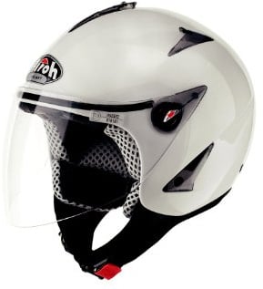 Airoh Color Open Face Helmets, White, XS