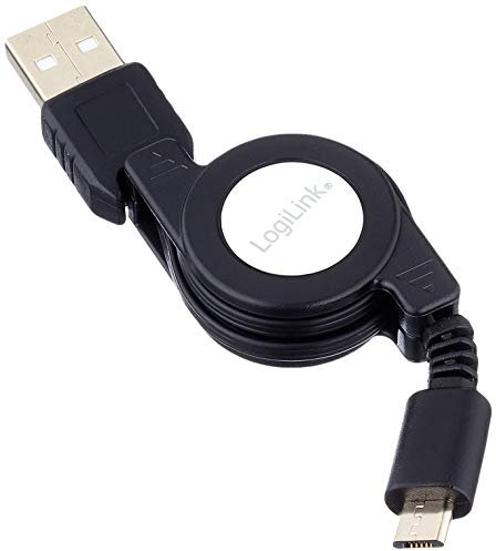 LogiLink CU0090 Micro-USB-Verbindungskabel, 0,75 m, Schwarz