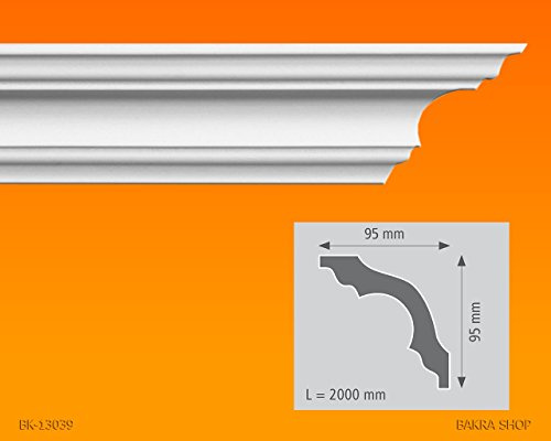 1 Paket (= 10 St./20 Meter) ZIERLEISTE K 130, 95 X 95 MM, LÄNGE 2 M