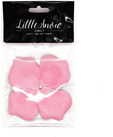Little Snow Direct 100 Pcs Beautiful Silk Rose Petals for Wedding Party Decorations Flower Favors (Rose Pink)