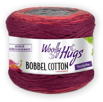 Unbekannt Woolly Hugs BOBBEL Cotton 04 - rot/grau