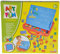 Simba 106304026 - Art und Fun ABC Magnettafel im Koffer, Groß- und Kleinbuchstaben, Kreide, Schwamm, 62 Teile, 32x30cm, ab 3 Jahre