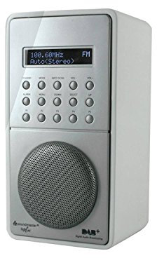 Soundmaster DAB100WS Tragbarer DAB Radio mit Li-ion Akku weiß