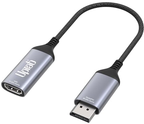 uptab DisplayPort 1.4 to HDMI 2.1 Active Adapter 8K 60Hz 4K 120Hz HDR