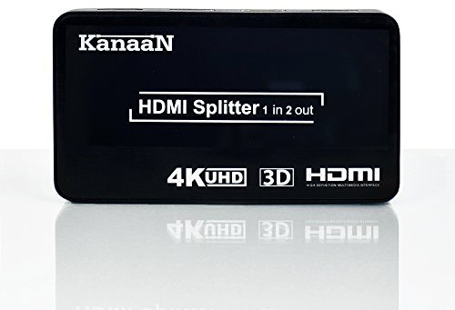 KanaaN HDMI Splitter 4K, HDMI 1x2 Splitter Switch UHD UHD-TV, 3D-Fähig, 1x HDMI-Eingang auf 2X HDMI Ausgänge | HDMI 4K Splitter bis 2160p