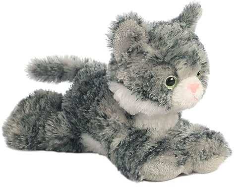 Aurora® Adorable Mini Flopsie™ Lily™ Stuffed Animal - Playful Ease - Timeless Companions - Gray 8 Inches