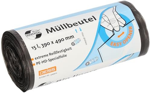 Müllbeutel DEISS UNIVERSAL PLUS 15 L, 50-er Pack