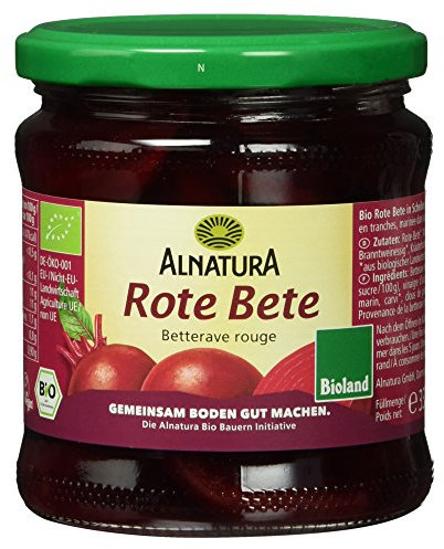 Alnatura Bio Rote Bete in Scheiben, Abtropfgewicht 220g