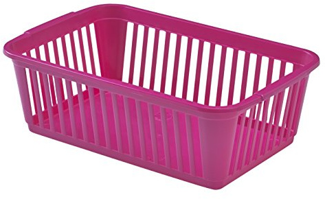 Whitefurze Handy Basket, Plastic, Hot Pink, 25 cm