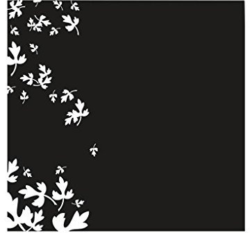 Apalis Wandtattoo Kreidetafel No.CG61 Herbstlaub Kreiden Schule Notizen Blätter Bäume, Farbe:Schwarz;Größe:120cm x 123cm
