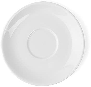 Holst Porzellan UTA 115 Lot de 6 soucoupes universelles en Porcelaine 14 cm, Miroir 4,8 cm, Blanc, 14 x 14 x 2 cm