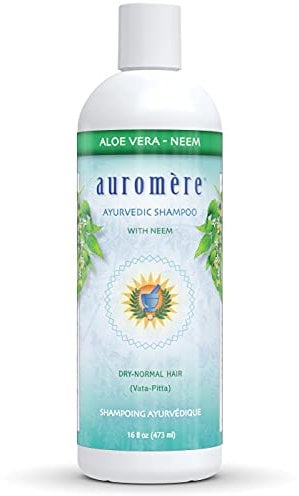 Auromere Ayurvedisches Aloe-Vera Neem-Shampoo – alle natürlichen, wild verarbeiteten indigenen Kräuter und ätherischen Ölen zur Reinigung, Pflege und Verjüngung von Haar und Kopfhaut – 473 ml