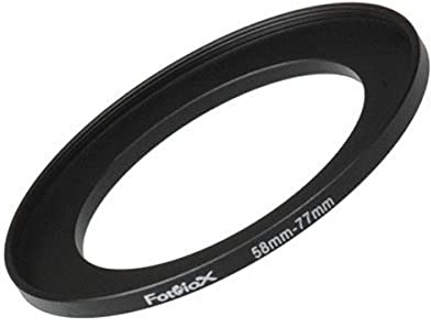 Fotodiox Metall Step Up Filteradapter Ring, eloxiert Schwarz Metall 58mm-77mm, 58-77 -- Objektivgewinde auf Filtergewinde