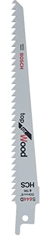 Bosch Professional Coffret de 25 lames de scie sabre S 644 D Top for Wood (pour le bois, 150 x 19 x 1.25 mm, accessoires pour scie sabre)