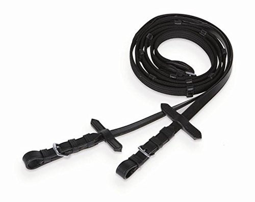 Kieffer Zügel Gurtzügel mit Edelstahlschnallen Größe/Farbe G-PO/schwarz