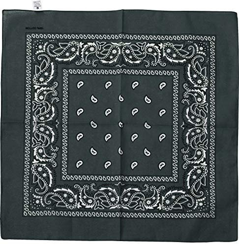 Harrys-Collection Unisex Bandana Bindetuch 100% Baumwolle (1 er 6 er oder 12 er Pack), Farbe:dunkelgrau